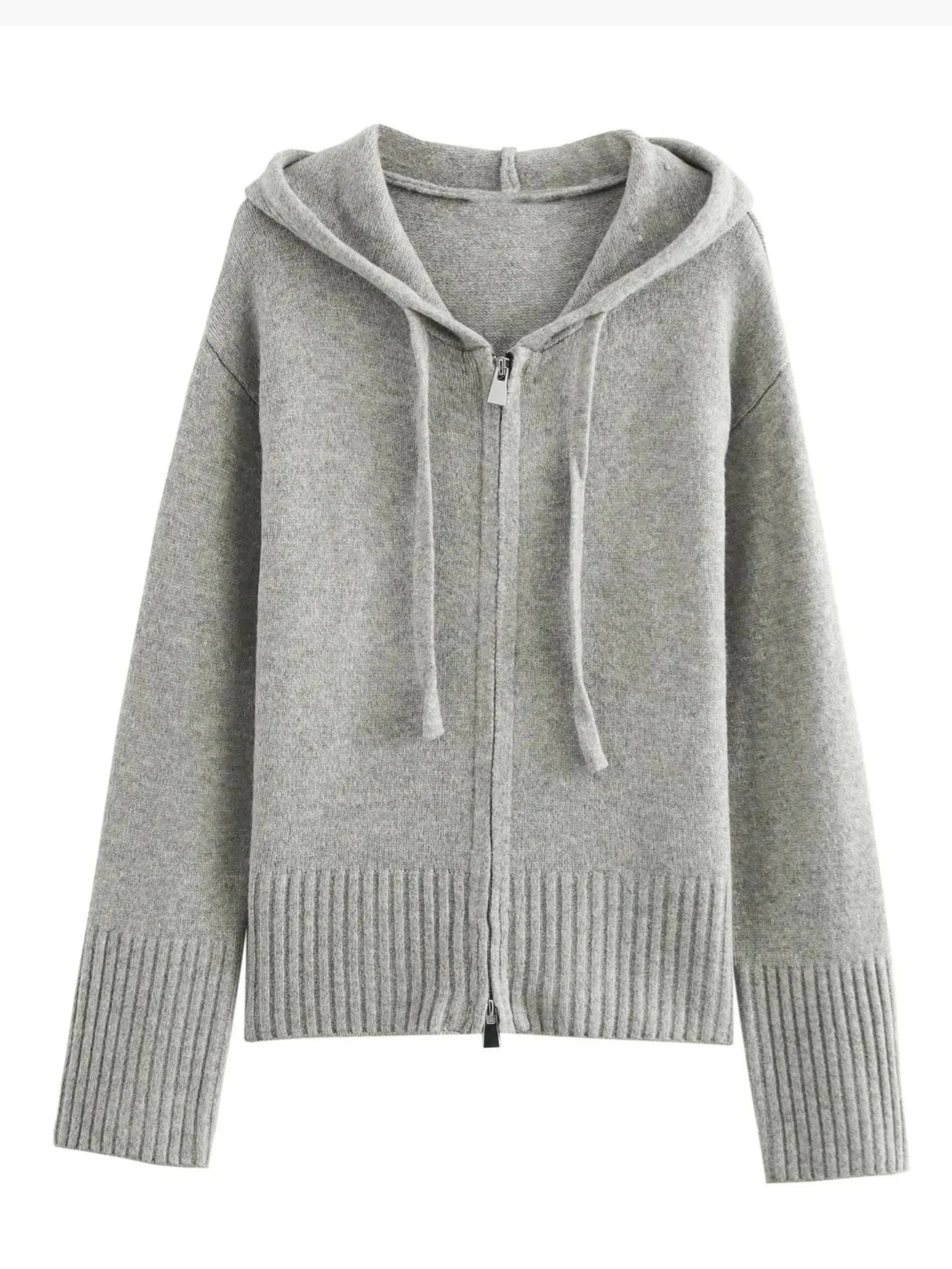 Valenzora | Cardigan with hood and zipper
