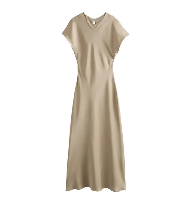 Sophia™ - Elegant satin midi dress