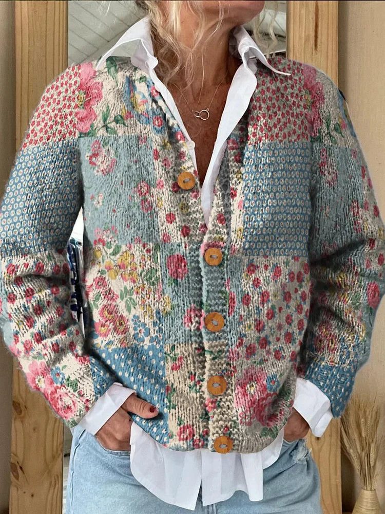 Valenzora | Cardigan with floral pattern
