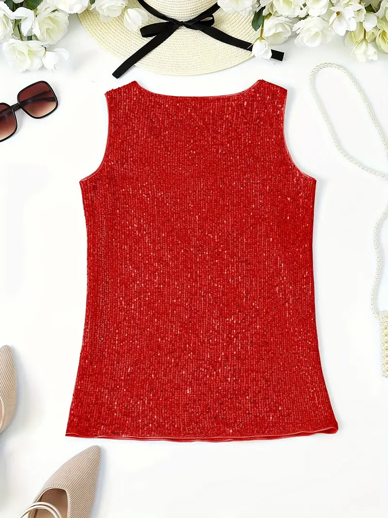 Valenzora | Elegantes, ärmelloses Top mit Pailletten