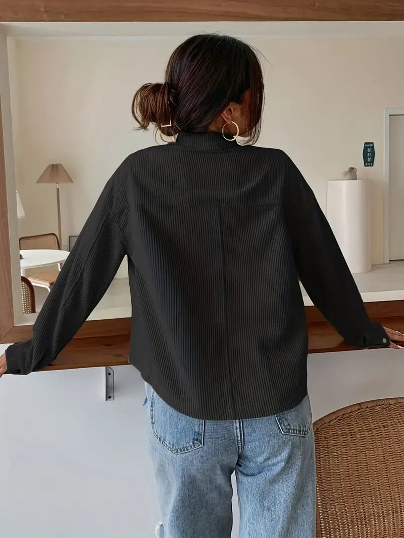 Valenzora | Long-sleeved corduroy jacket with buttons