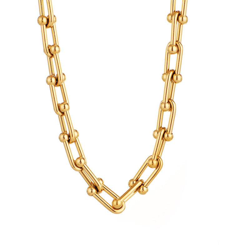 Valenzora | Necklace U-shaped lock thick chain