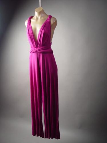 Eleganter Damen-Jumpsuit mit tiefem V-Ausschnitt und innovativem Wickeldesign, Größe S