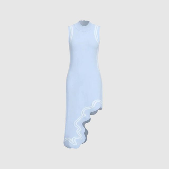 Valenzora | Sleeveless dress with contrasting piping