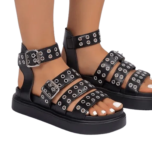 Valenzora | Damen-Sandalen mit offener Spitze und dicker Sohle