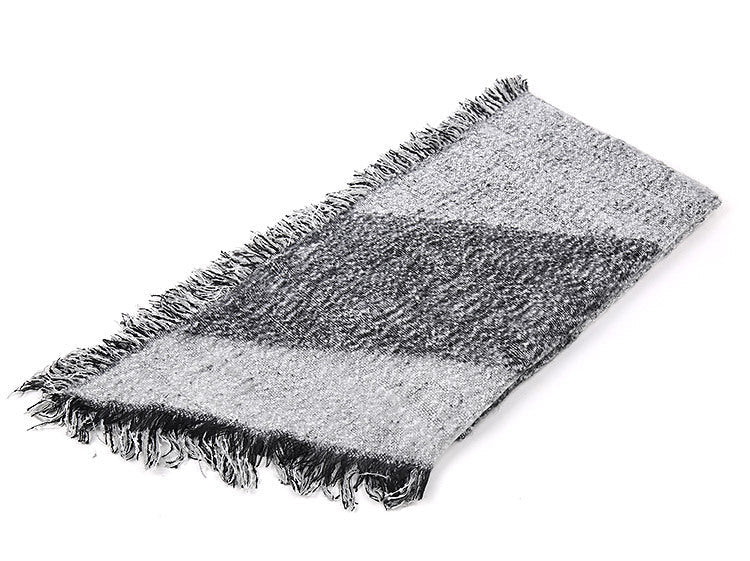 Eleganter Damen-Fransenschal aus weichem Material mit geometrischem Muster, Größe [Größe fehlt]