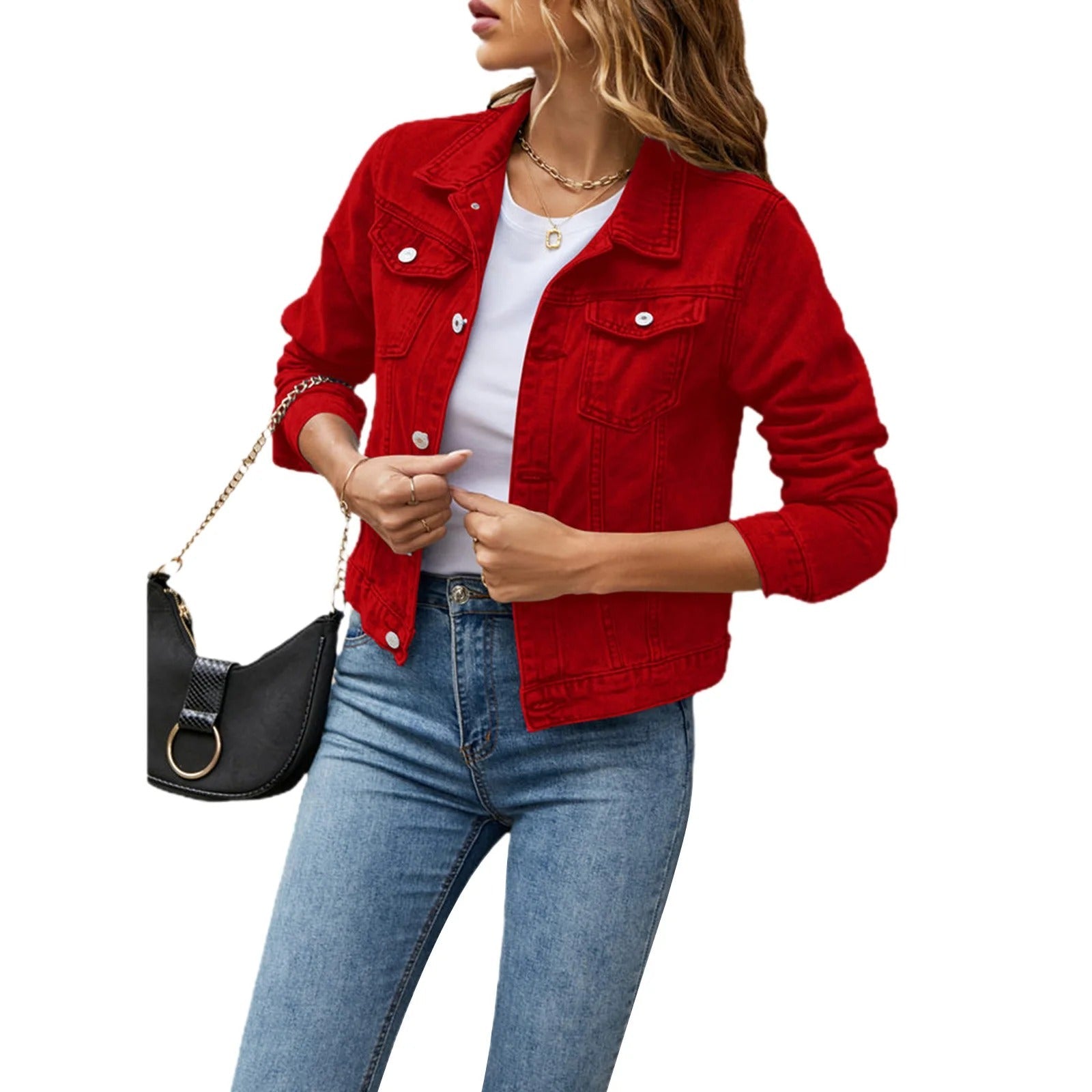 Valenzora | Women's summer denim jacket with buttons
