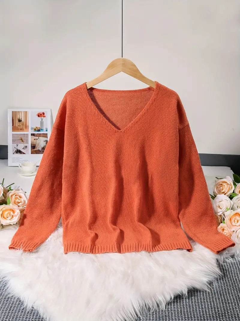 Valenzora – Gebreide trui with V-neck