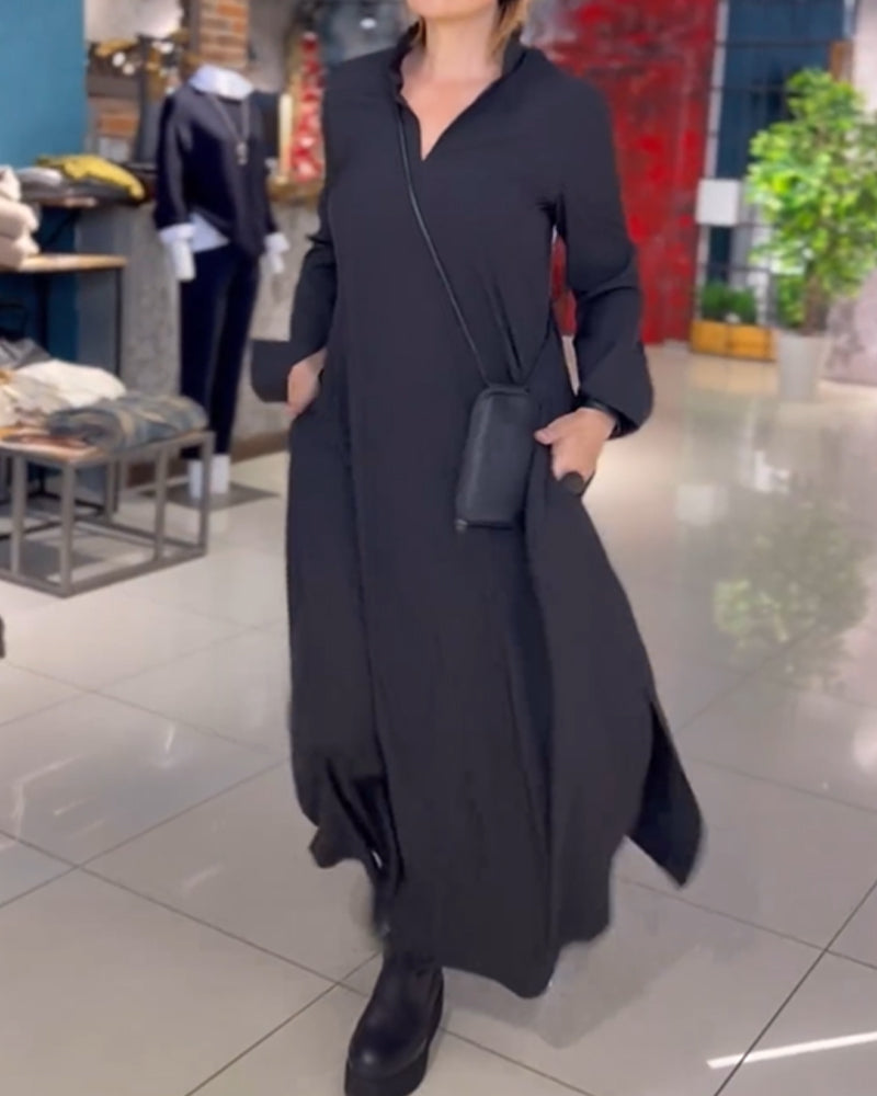 Valenzora long dress with side slit