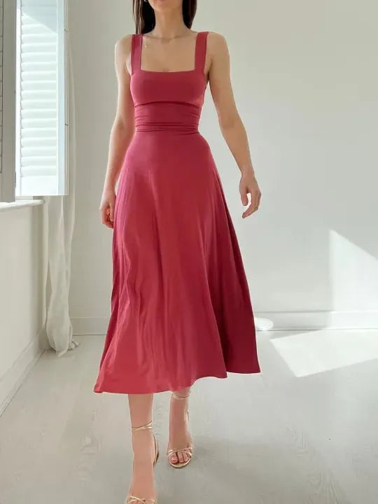 Valenzora | Thick Strap Midi Dress