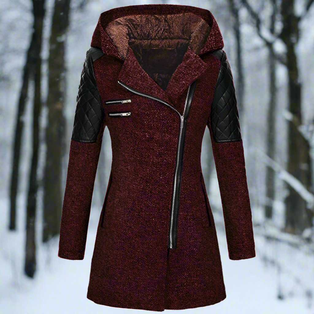 Valenzora | Winter Wool Trench Coat with Hood