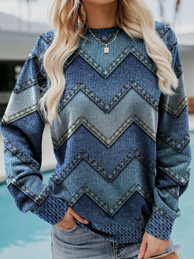 Valenzora | GEOMETRIC CASHMERE SWEATSHIRT