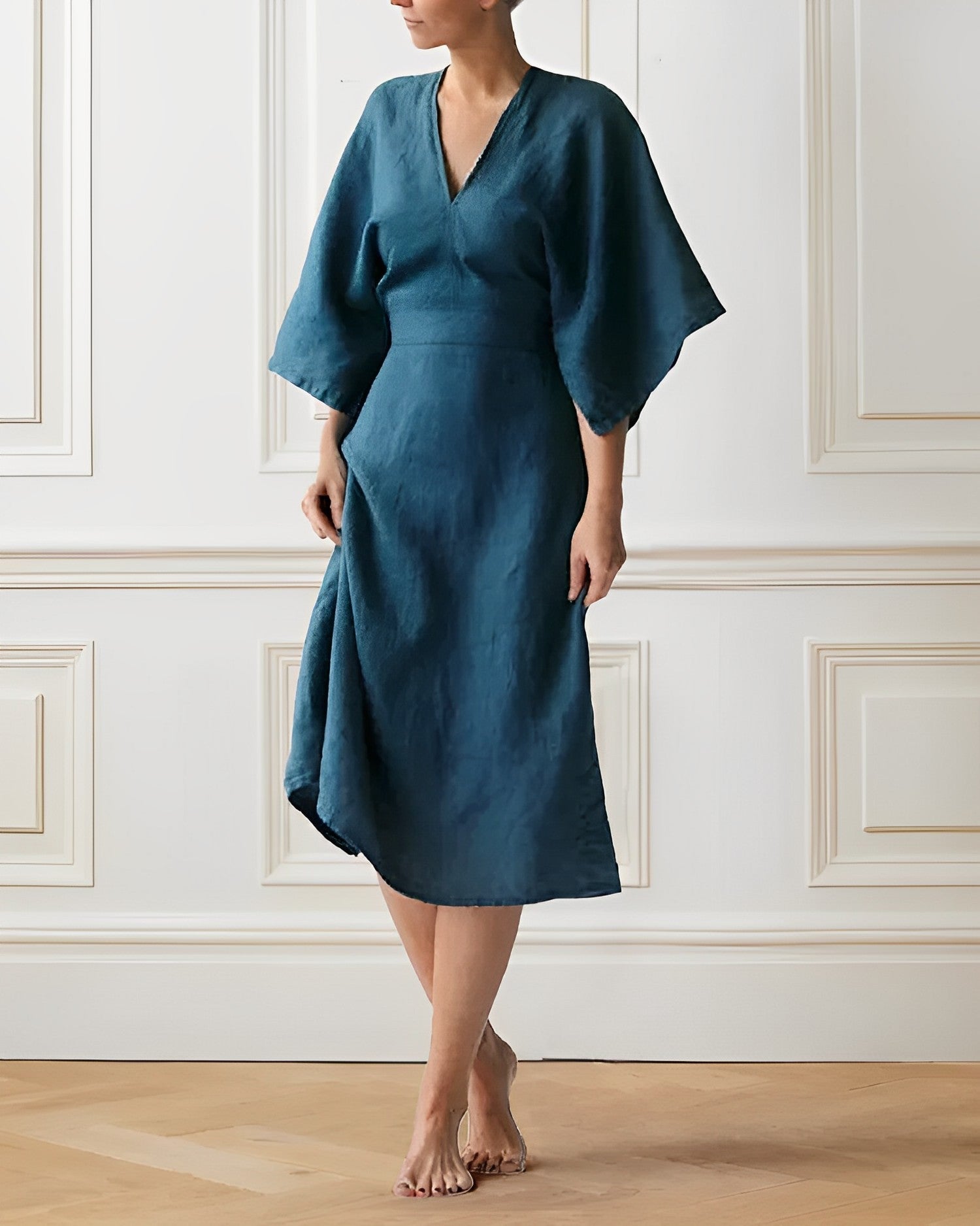 Valenzora | Elegantes Leinenkleid