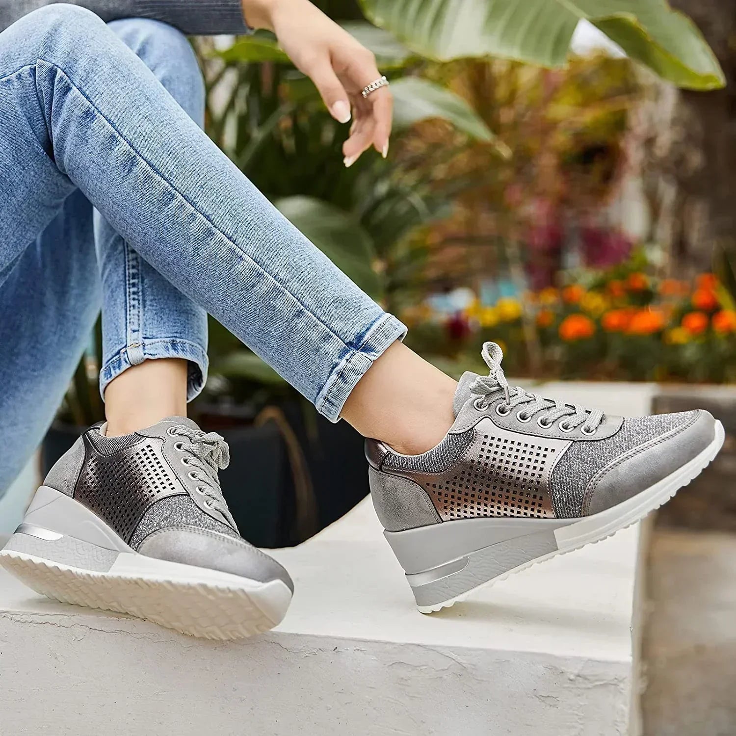 Valenzora | Damen Keil-Sneaker