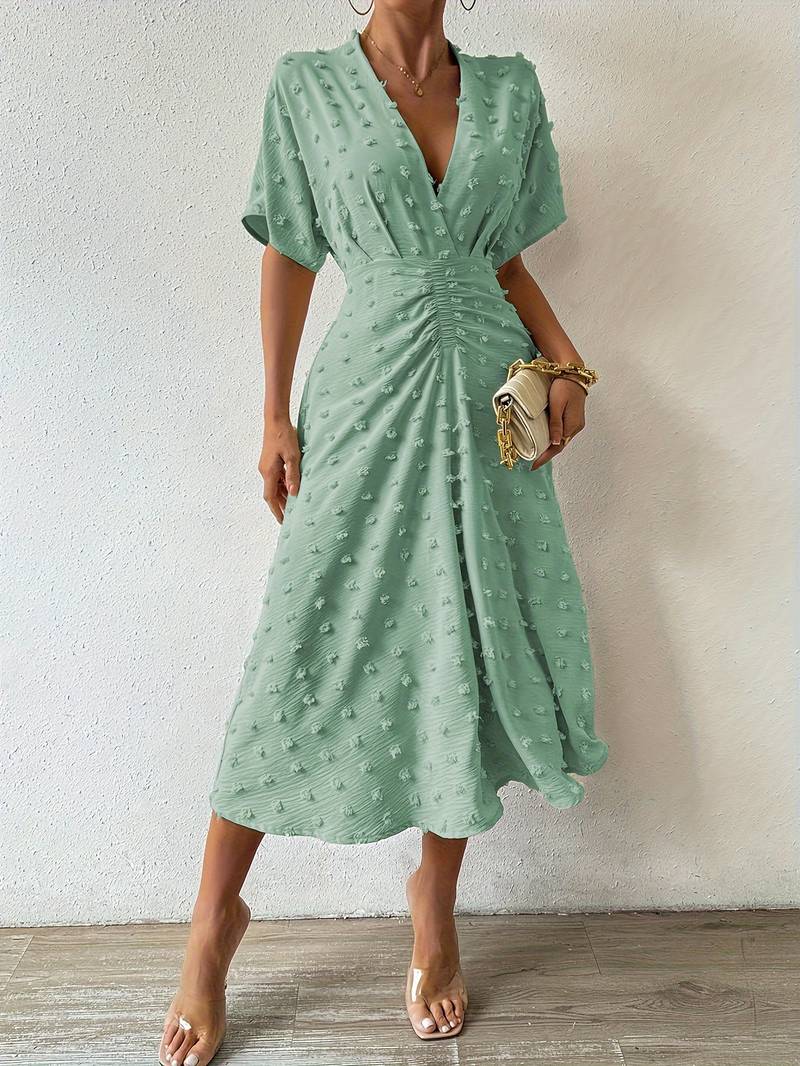 Valenzora | Midikleid mit Rüschen und Swiss Dots