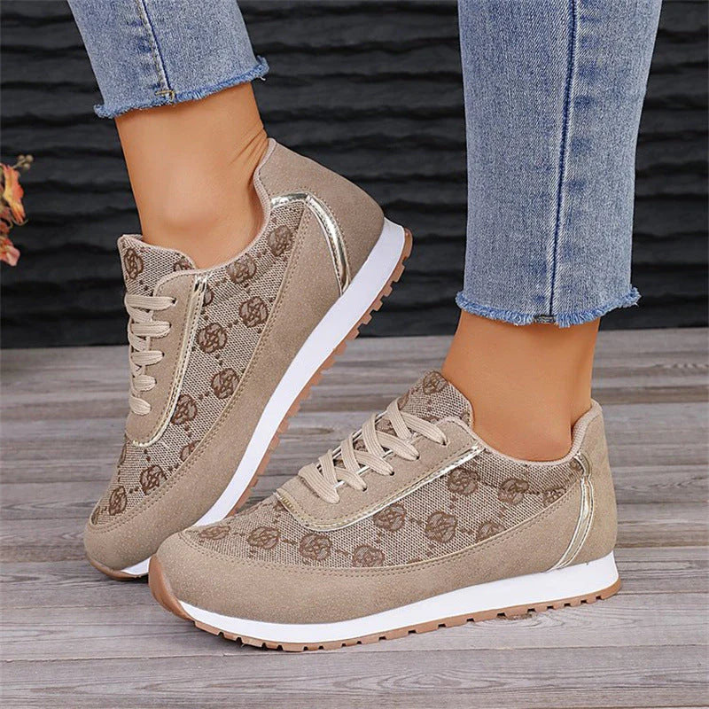 Valenzora | Bequeme flache Schuhe mit Blumenmuster