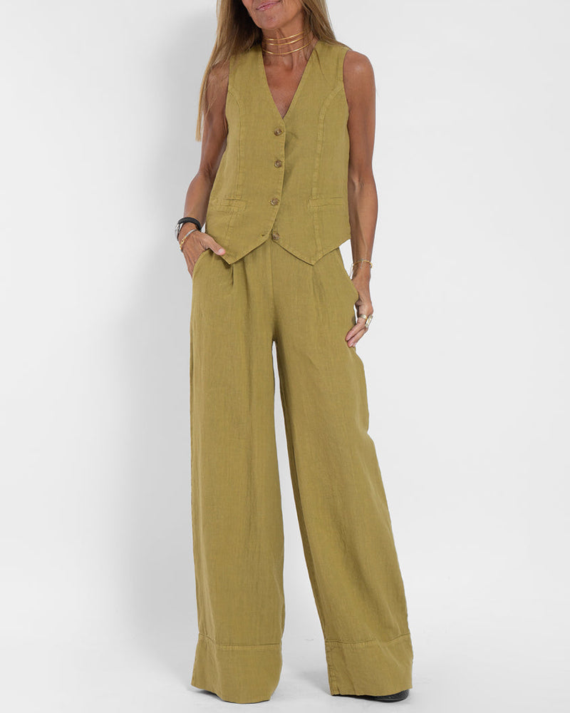 Valenzora | Women's Elegant 2-Piece Linen Set