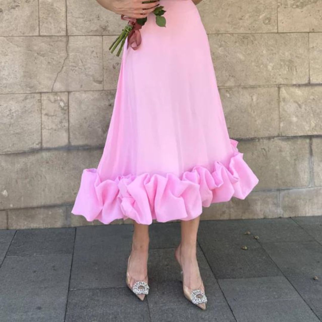 Valenzora | Gerafftes Bustier-Midikleid
