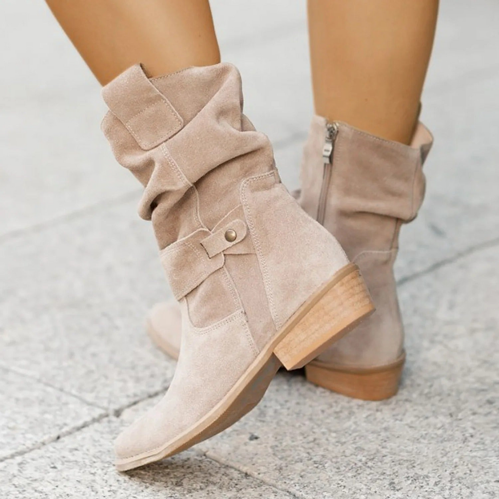 Valenzora | Women's Suede Ankle Boots Elegant Boots For Women