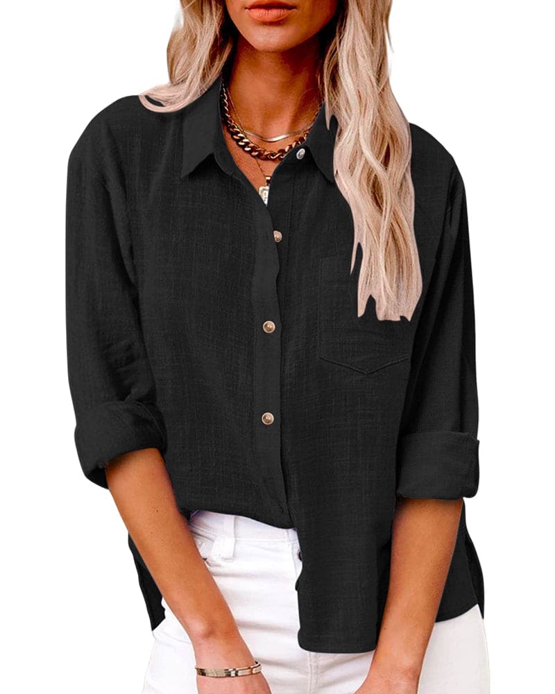 Valenzora | Bluse aus Baumwollleinen