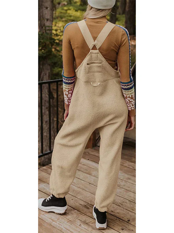 Valenzora | Women's Fleece Thermal Overall with Zippered Pockets
