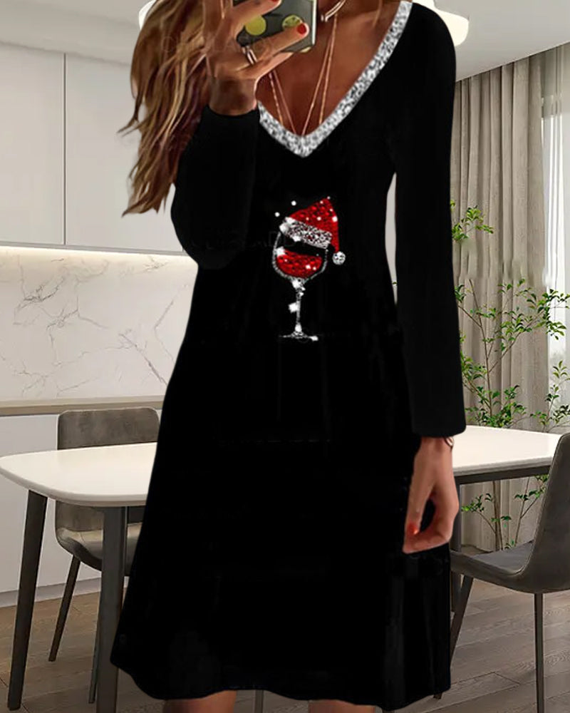 Valenzora | Wine and Dine Black Christmas Dress