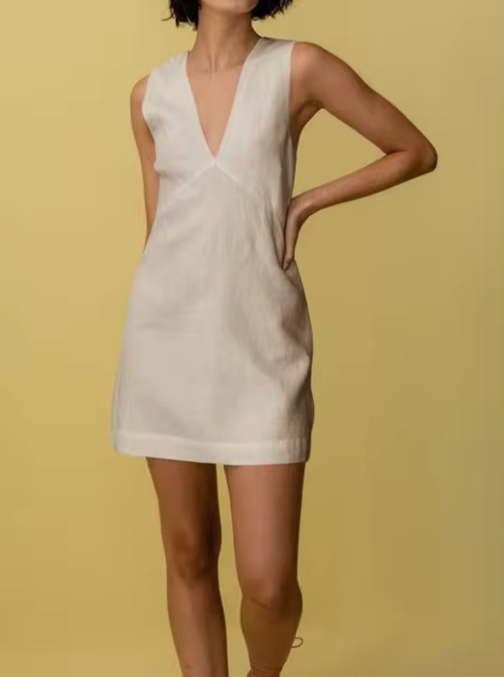 Valenzora | Ärmelloses Leinen-Minikleid