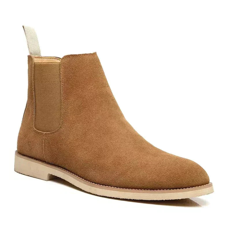 Valenzora | Luxuriöse Chelsea Boots aus Kalbsveloursleder mit Lederdecksohle