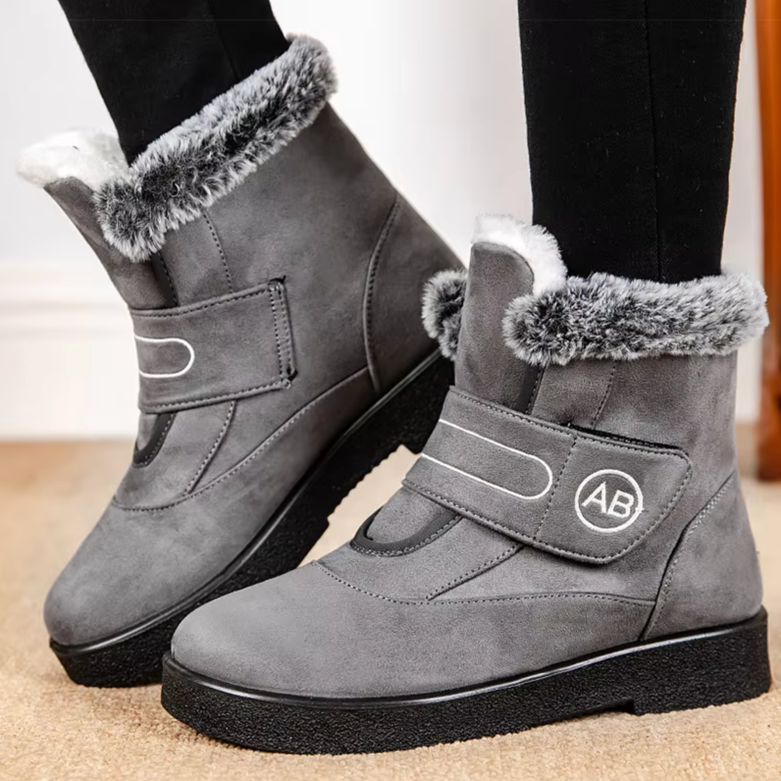 Valenzora | Fur-trimmed ankle boots