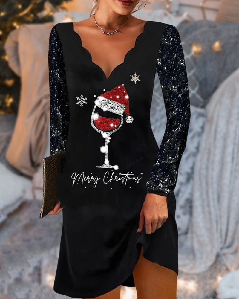 Valenzora | Comfortable Chic V-Neck Cheer Dress