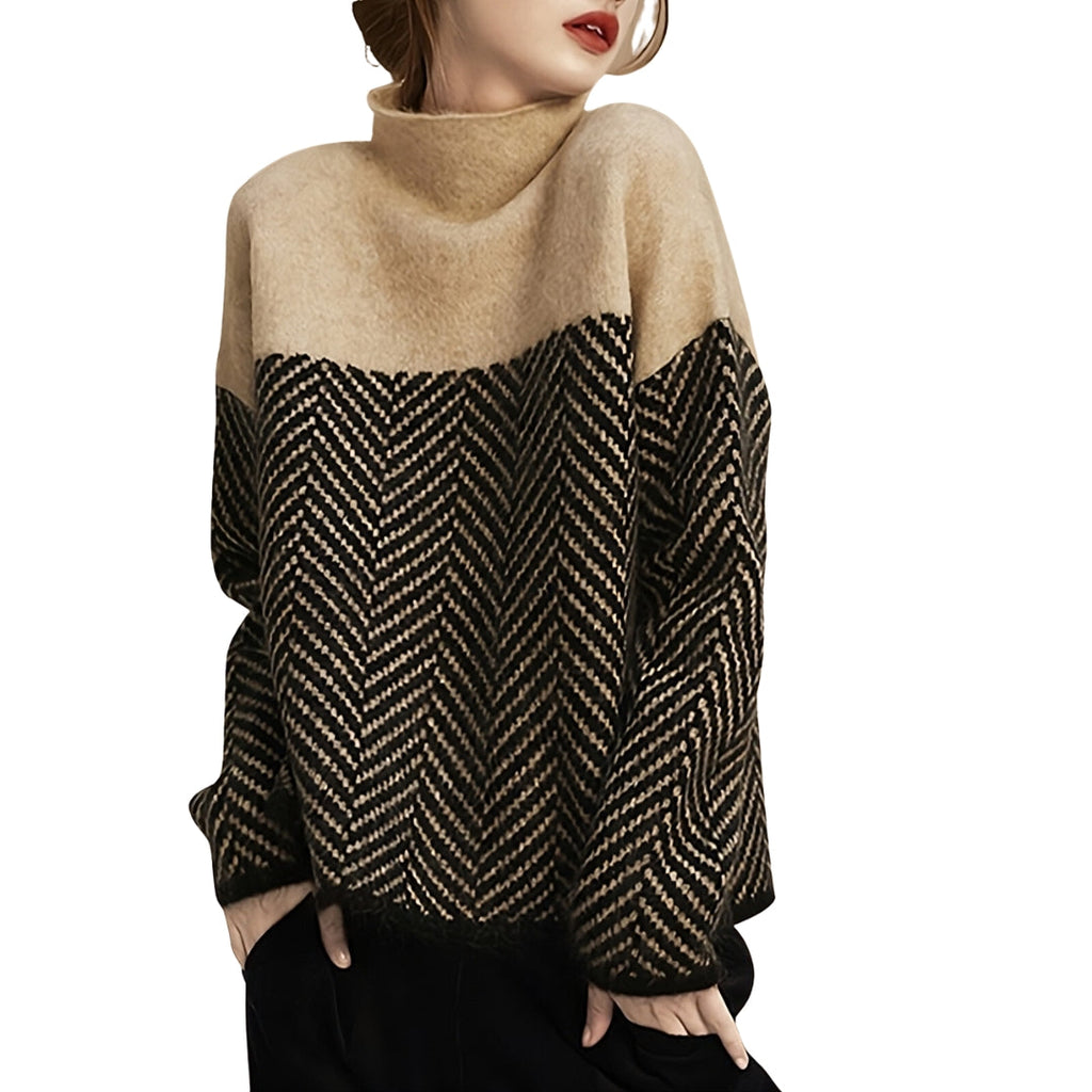 Valenzora | Eleganter Rollkragenpullover aus Wolle für Damen – Stilvoller und warmer Pullover