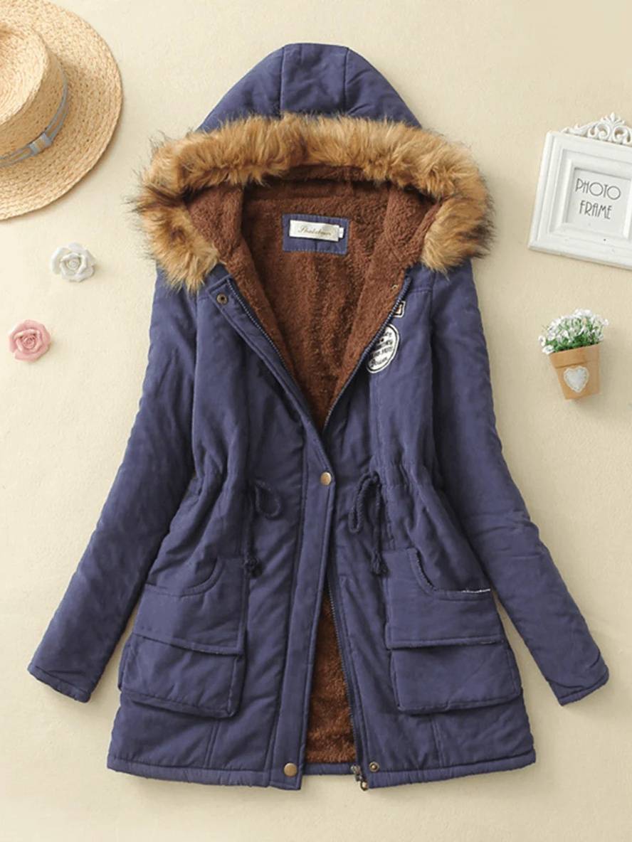 Valenzora | Women's parka in mid-length style with zipper