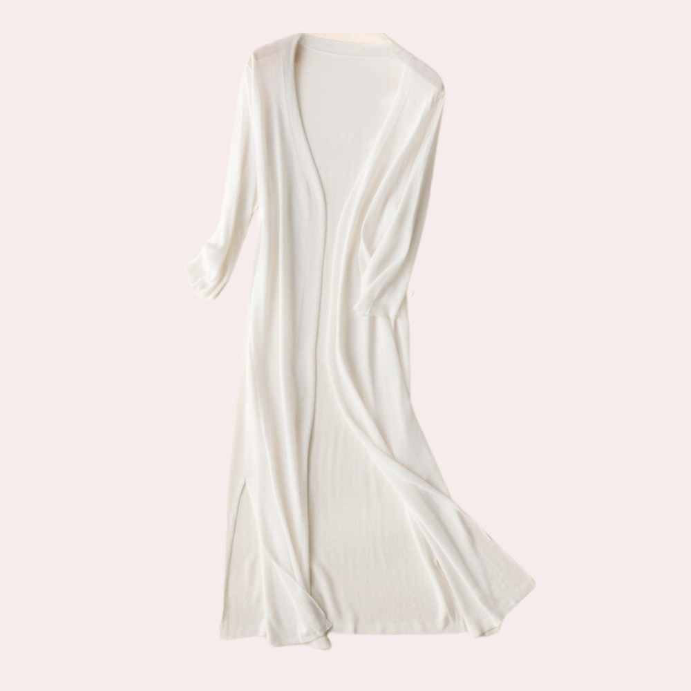 Valenzora | Damen Lange Weste Elegant und Leichter Sommer Cardigan für Frauen