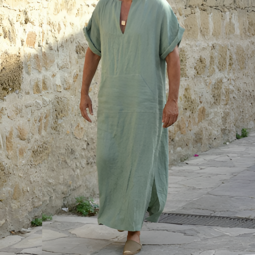 Valenzora | Langes Hemdblusenkleid mit Schlitz: Komfortable, vielseitige und leichte Mode