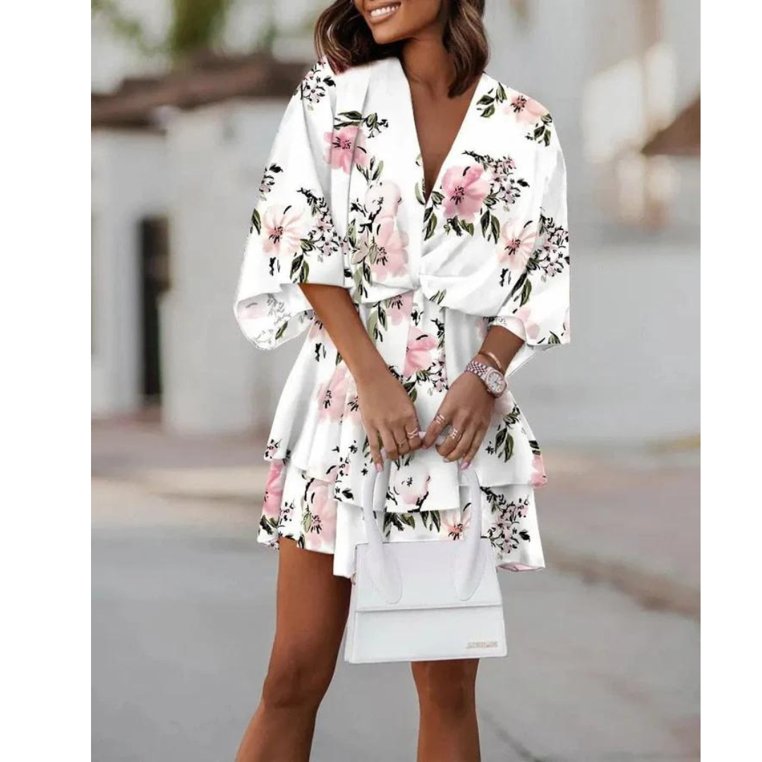 Farbenfrohes Mini-Sommerkleid für Damen