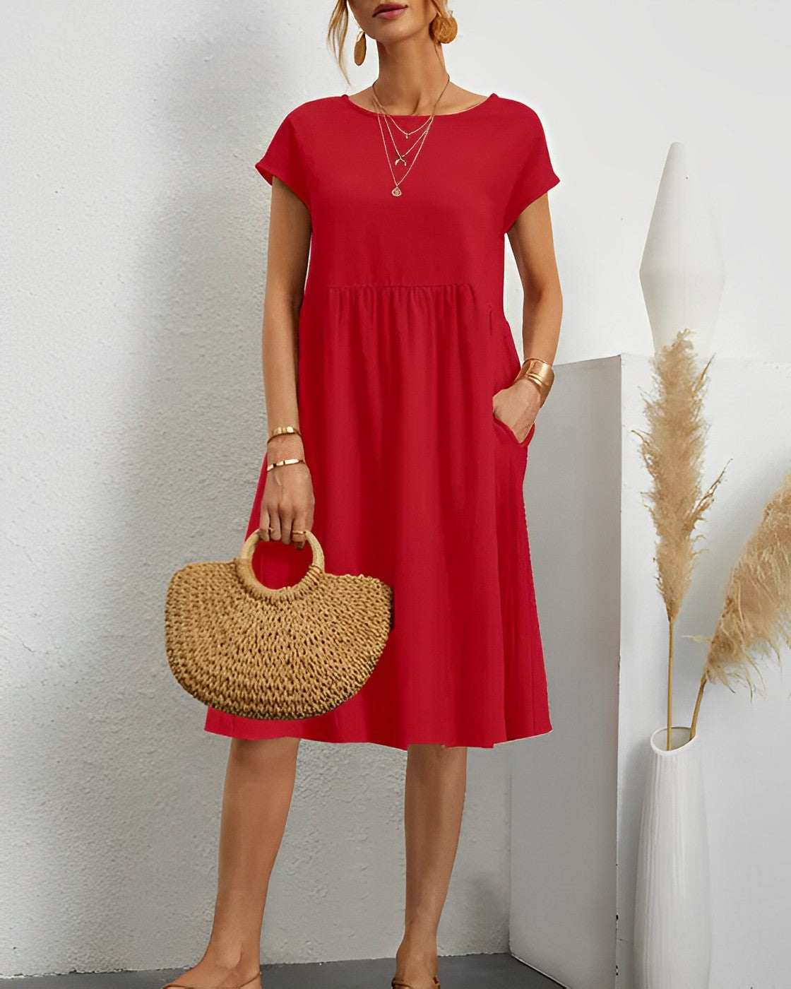 Valenzora | Midikleid mit Seitentaschen