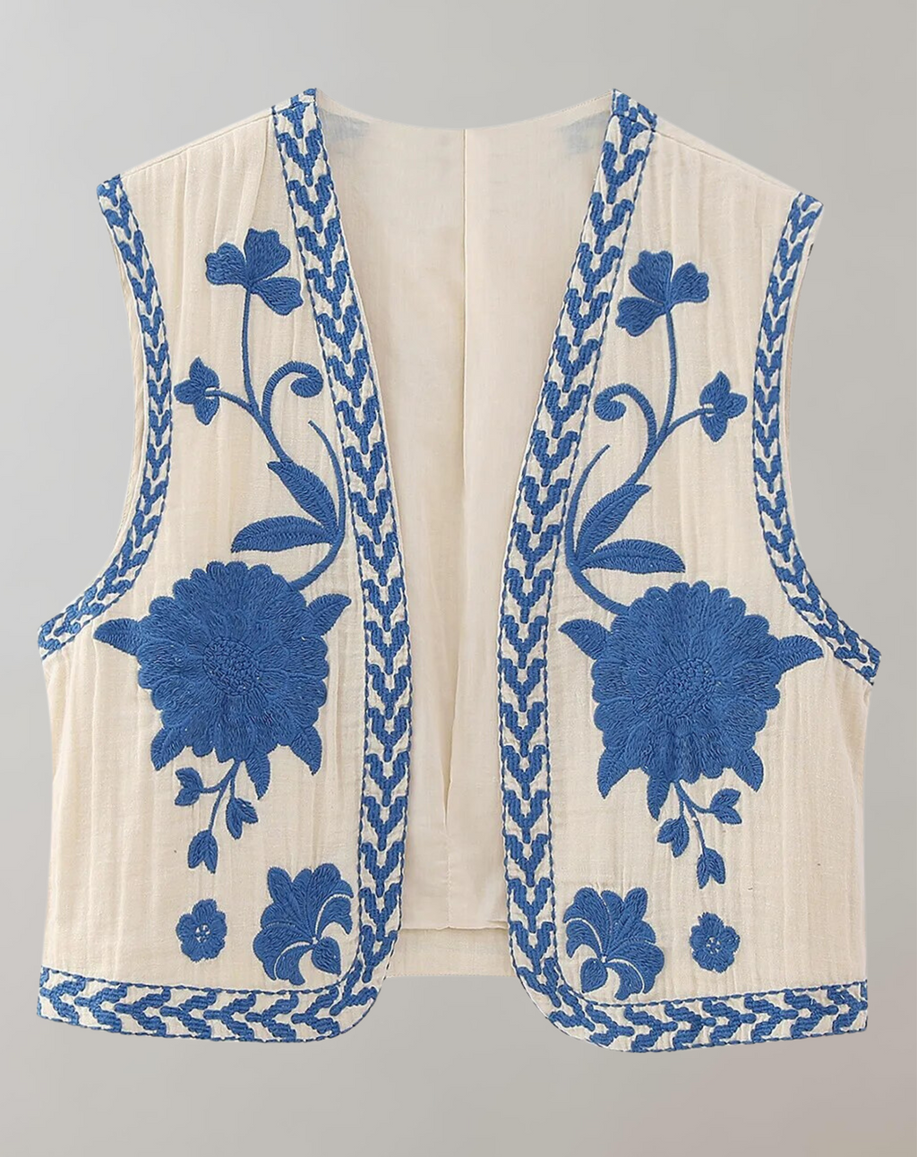 Valenzora | Vest with Floral Embroidery Jackets