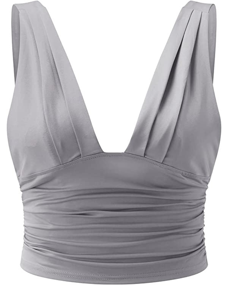 Valenzora | Elegantes Damen-Crop-Top Ärmelloses Chic V-Ausschnitt