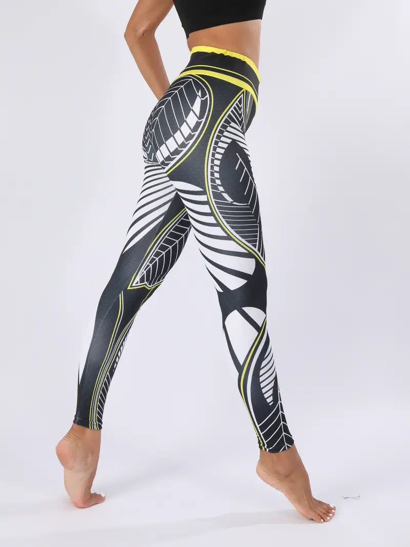 Valenzora | Schweißabsorbierende, bedruckte Sportleggings