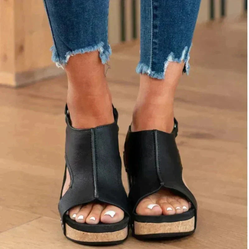 Valenzora | Keilsandalen aus Leder