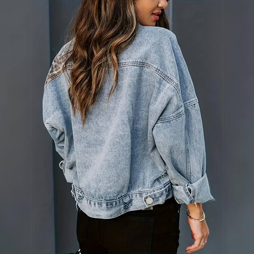 Valenzora | Trendy jacket with leopard print