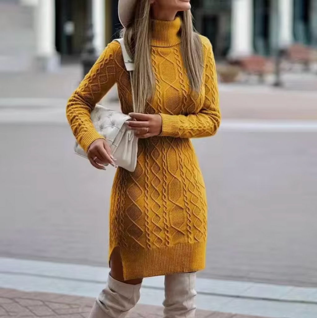 Valenzora – Strickkleid mit Rollkragen