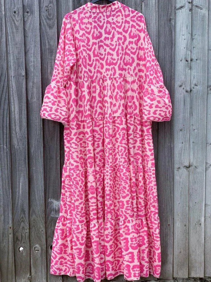 Valenzora | Elegantes Sommerkleid mit Leopardenmuster