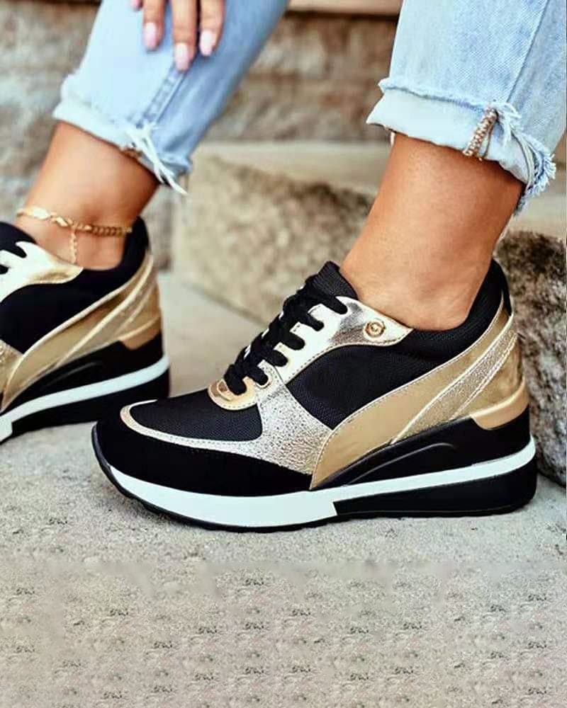 Valenzora | Plateau-Sneaker mit Pailletten