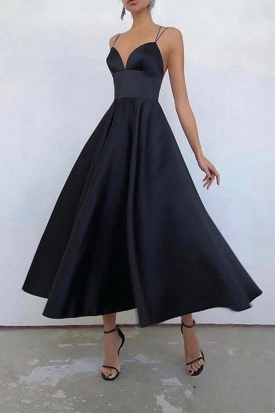 Valenzora | Elegantes Midikleid mit Spaghettiträgern für besondere Anlässe