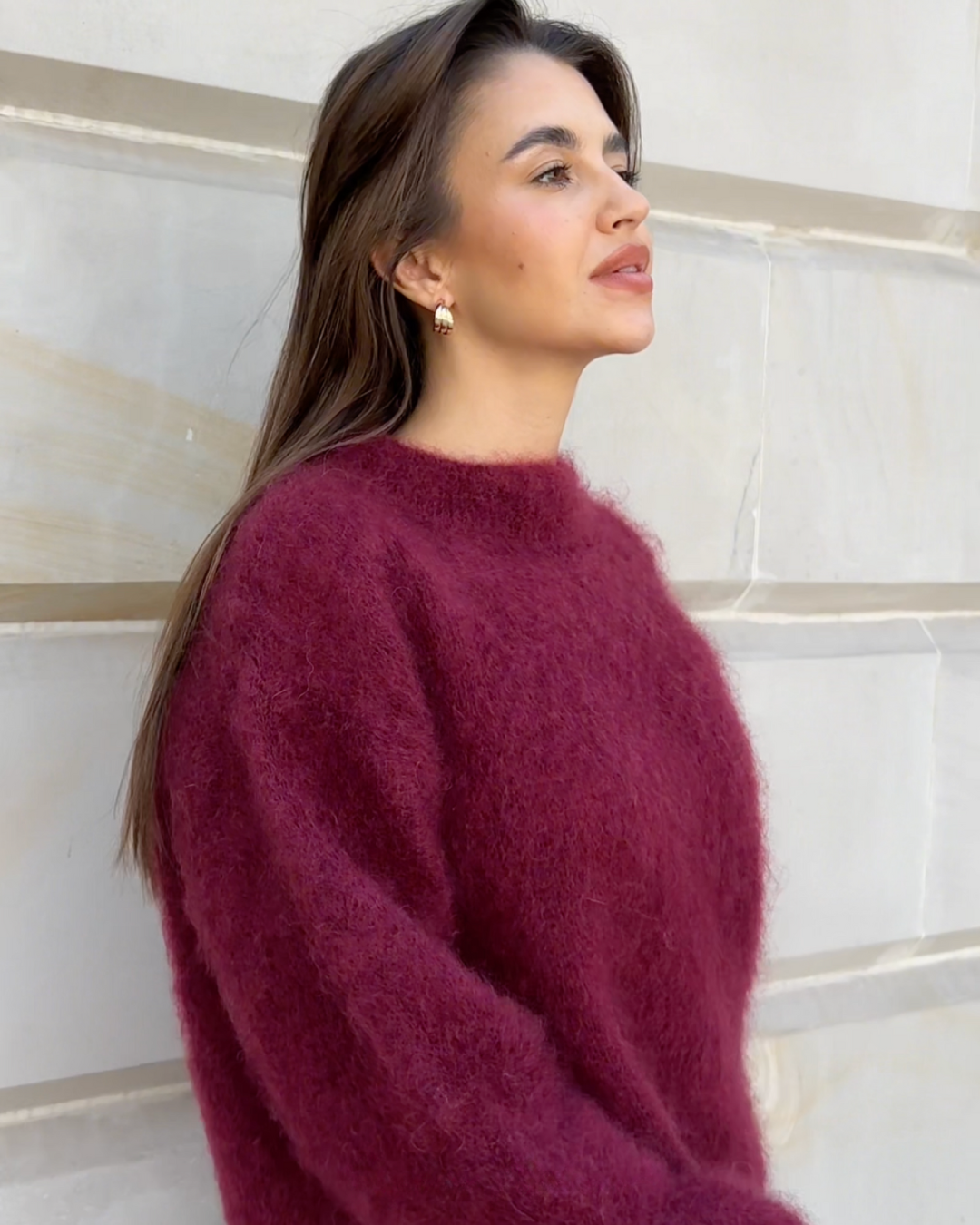 Valenzora | Mohair blend pullover with round neck