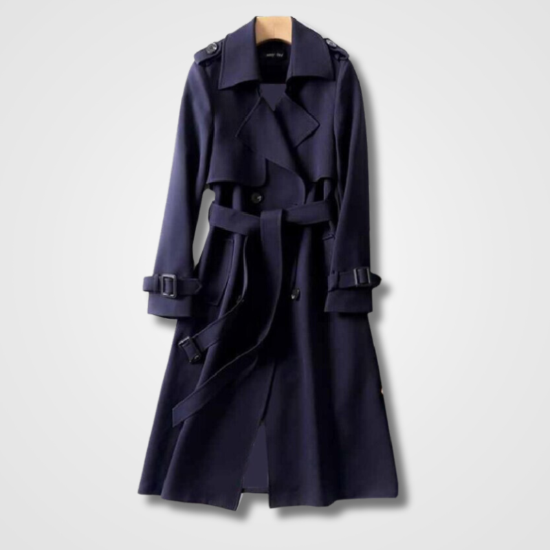 Valenzora | Lässiger langer Trenchcoat mit