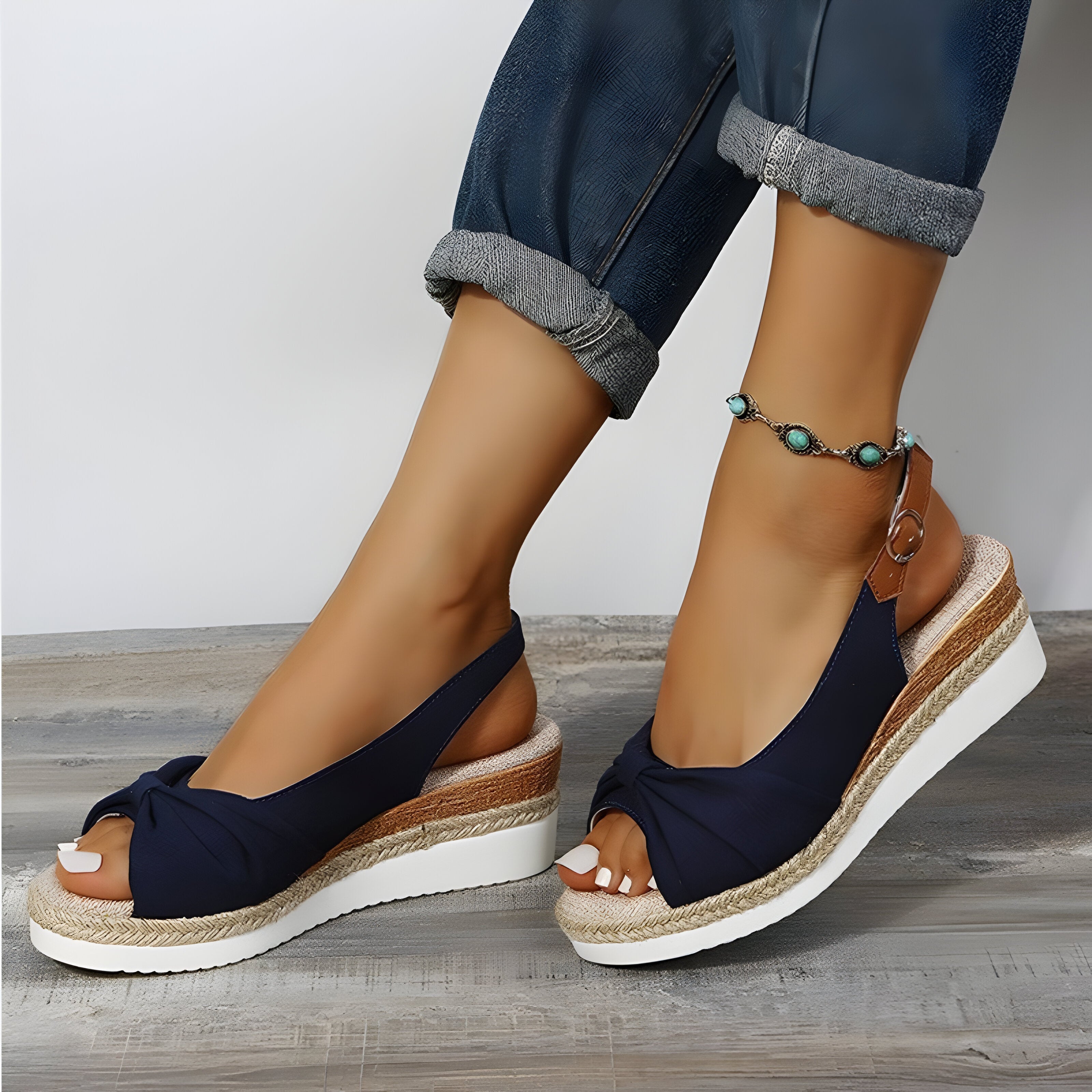 Valenzora | Orthopedic Wedge Sandals with Peep Toe