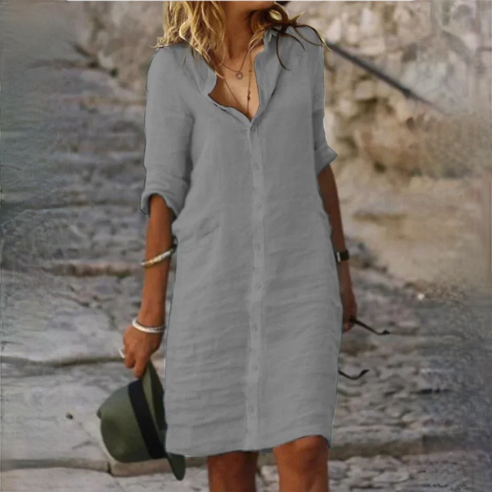Valenzora | Cotton Linen Women's Dress