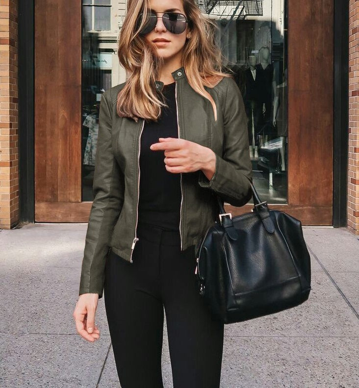 Leather-look jacket for women